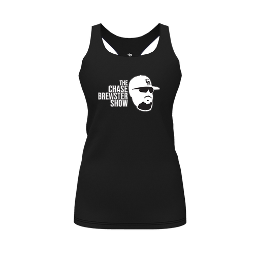 [CUS-DFW-RCBK-PER-BLK-FYS-LOGO1] Racerback Tank Top (Female Youth S, Black, Logo 1)