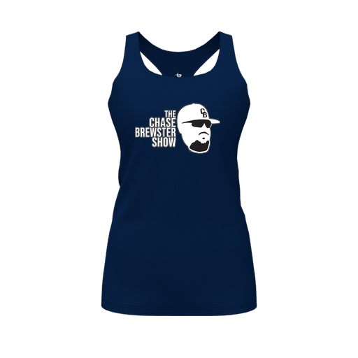 [CUS-DFW-RCBK-PER-NVY-FYS-LOGO1] Racerback Tank Top (Female Youth S, Navy, Logo 1)