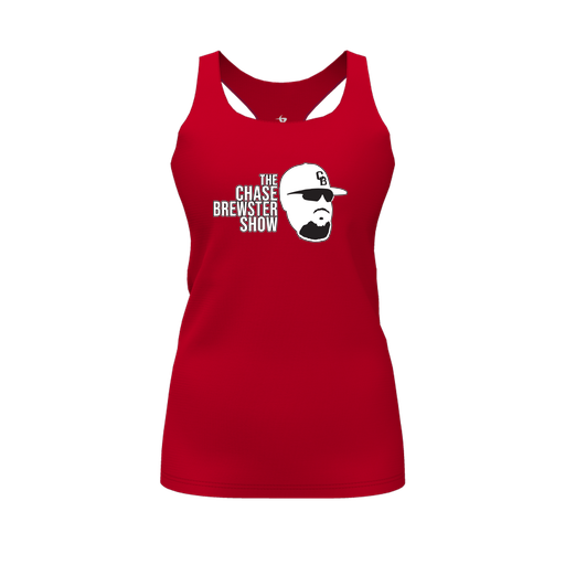 [CUS-DFW-RCBK-PER-RED-FYS-LOGO1] Racerback Tank Top (Female Youth S, Red, Logo 1)