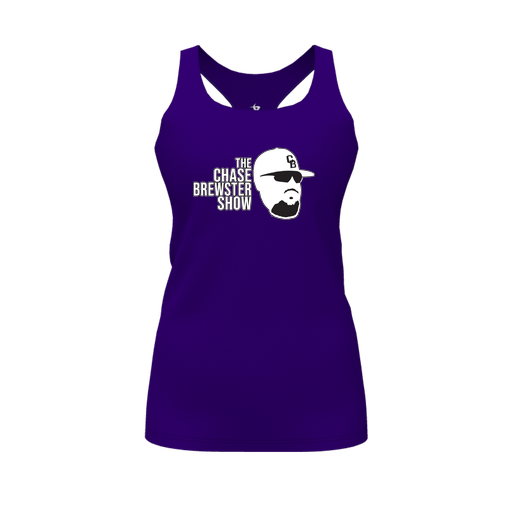 [CUS-DFW-RCBK-PER-PUR-FYS-LOGO1] Racerback Tank Top (Female Youth S, Purple, Logo 1)