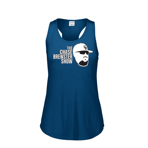 [FT0TUBNV-FAS-LOGO1] Ladies Tri Blend Tank Top (Female Adult S, Navy)