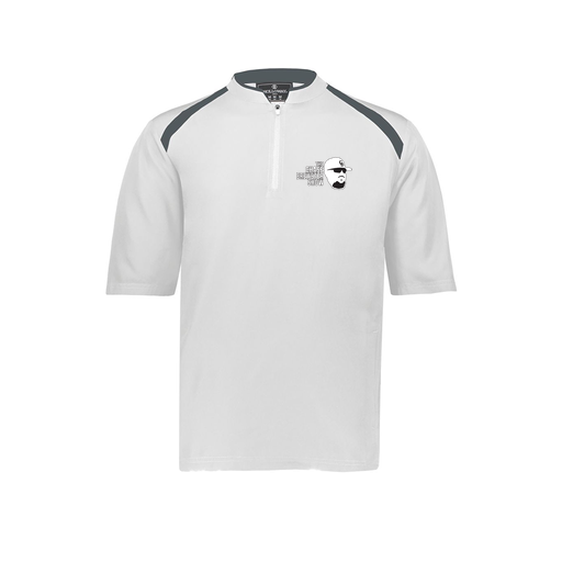 [229581-AS-WHT-LOGO1] Men's Dugout Short Sleeve Pullover (Adult S, White)