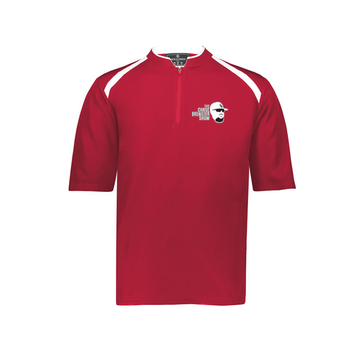 [229581-AS-RED-LOGO1] Men's Dugout Short Sleeve Pullover (Adult S, Red)