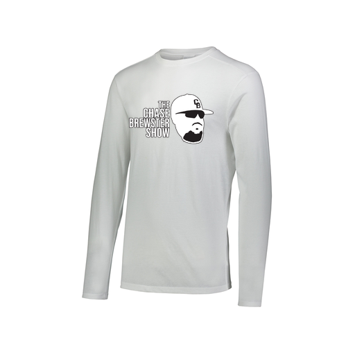 [FTLCUBWH-AXS-LOGO1] Decker Men's Tri-Blend T-Shirt - Long Sleeve (Adult XS, White)