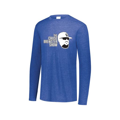 [FTLCUBRY-AXS-LOGO1] Decker Men's Tri-Blend T-Shirt - Long Sleeve (Adult XS, Royal)