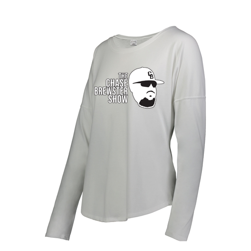 [3077.005.S-LOGO1] Ladies LS Ultra-blend T-Shirt (Female Adult S, White)