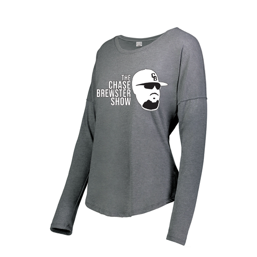 [FTLCUBGY-FAS-LOGO1] Decker Women's Tri-Blend T-Shirt - Long Sleeve (Female Adult S, Gray)