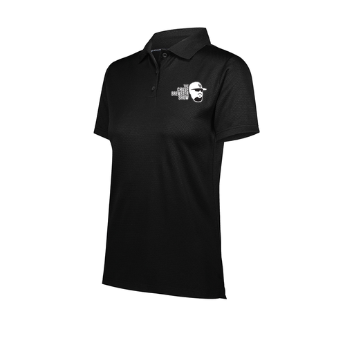 [222768.080.XS-LOGO1] Ladies Prism Polo (Female Adult XS, Black)